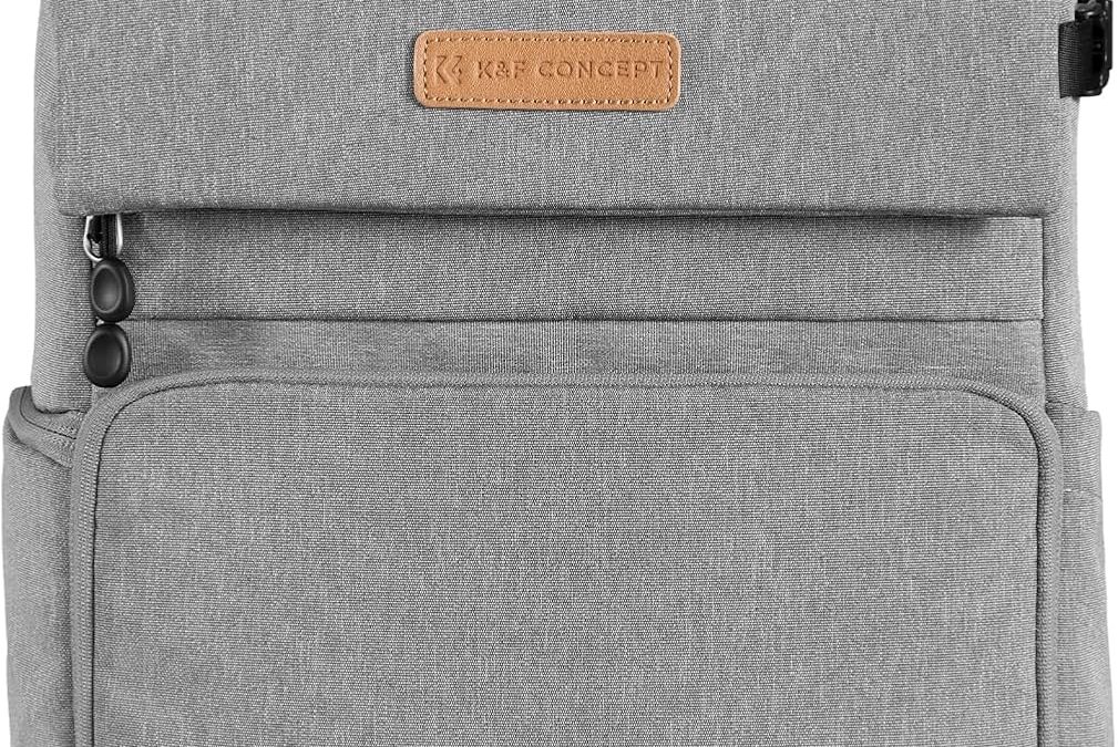 K&F CONCEPT Camera Backpack, 22L Large Capacity Camera Bags with Rain Cover 15.6″ Laptop Compartment for Camera Lens Drones