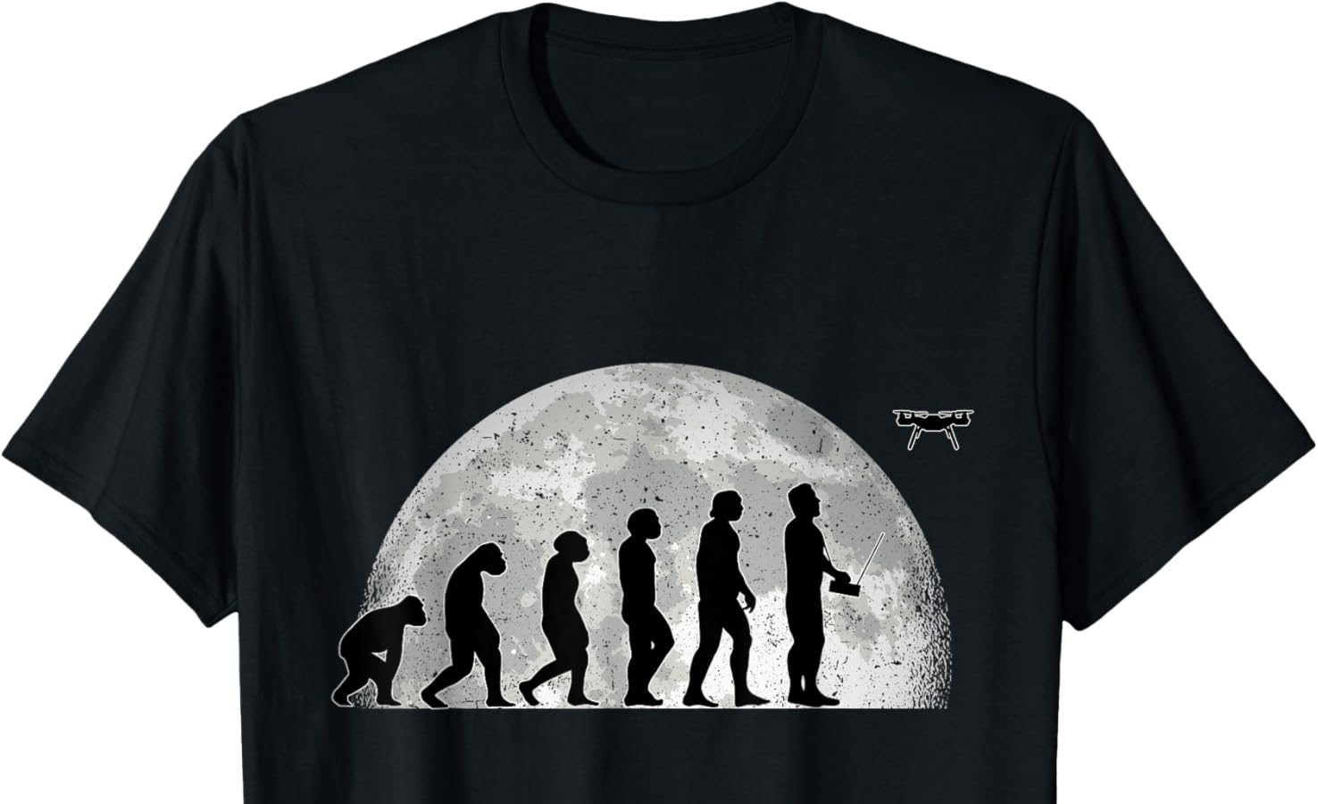 Drone Evolution Luna Drone pilot Quadrocopter T-shirt, Black