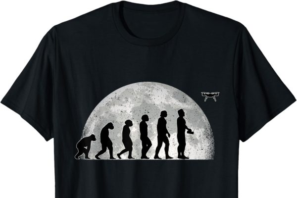 Drone Evolution Luna Drone pilot Quadrocopter T-shirt, Black