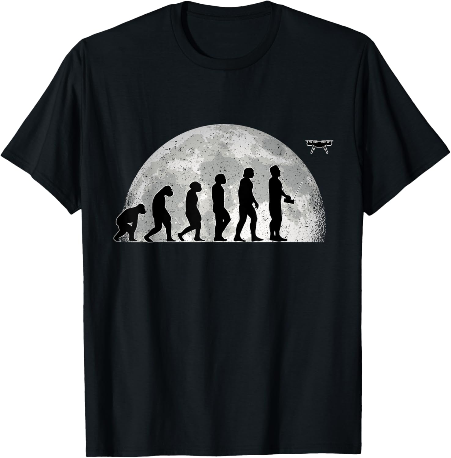 Drone Evolution Luna Drone pilot Quadrocopter T-shirt, Black