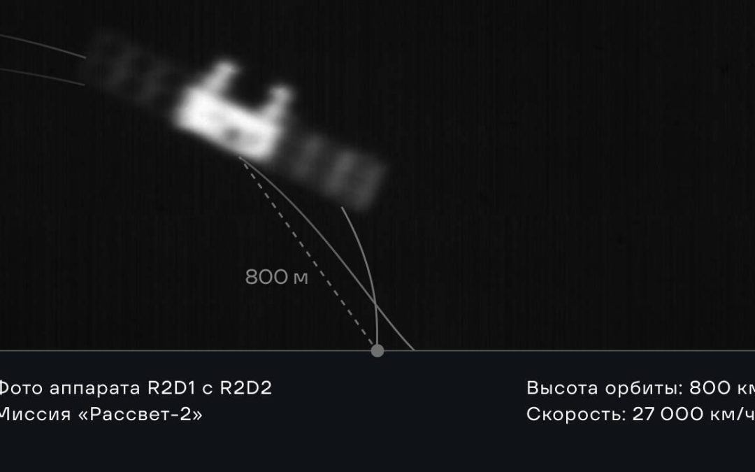 Bureau 1440 mostra un'immagine di un satellite Rassvet-2 (Starlink russo) catturata da un altro satellite Rassvet-2