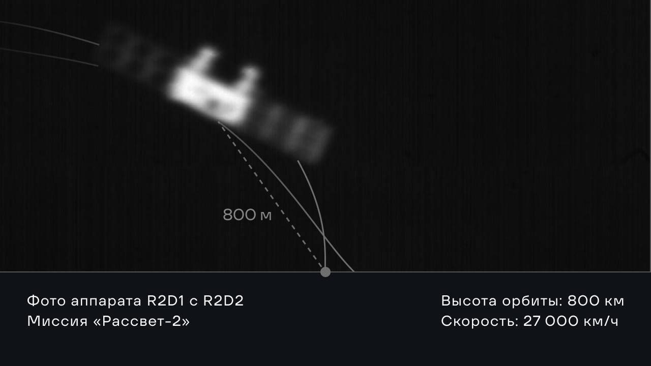 Bureau 1440 mostra un'immagine di un satellite Rassvet-2 (Starlink russo) catturata da un altro satellite Rassvet-2