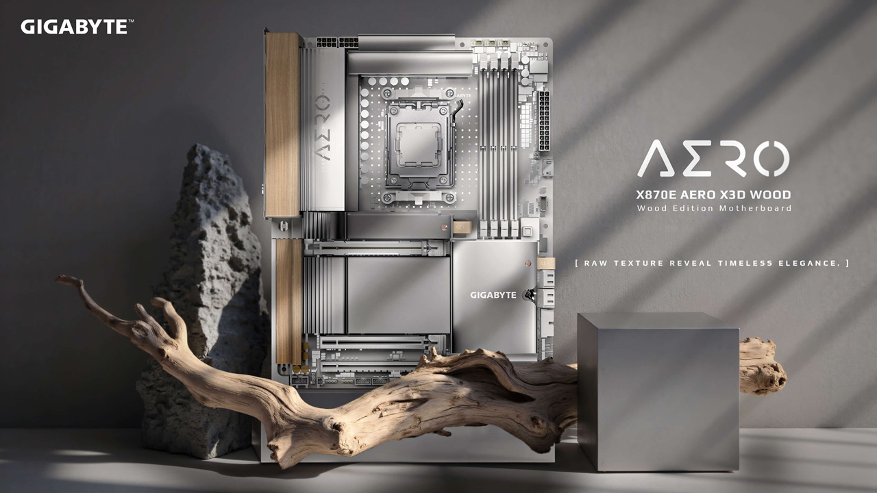 Legno, pelle naturale e socket AM5: la Gigabyte X870E Aero Wood è la rivincita del 'woodden PC'