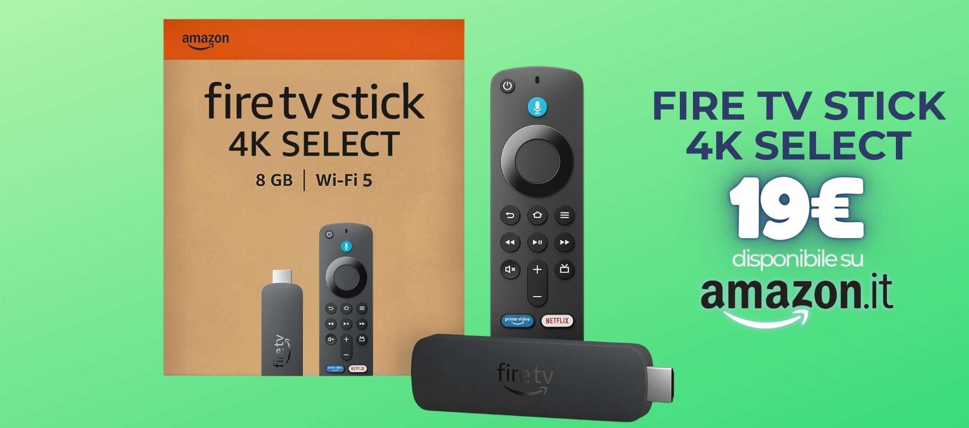 Fire TV Stick 4K Select a 19€: occasione da non perdere