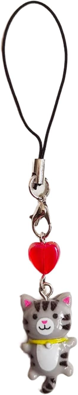 Cordino Per Telefono Cinturino Da Polso Portachiavi Con Ciondolo a Forma Gatto Cuore Telefono Antismarrimento Cordino Per Cellulare Per Donne E Ragazze