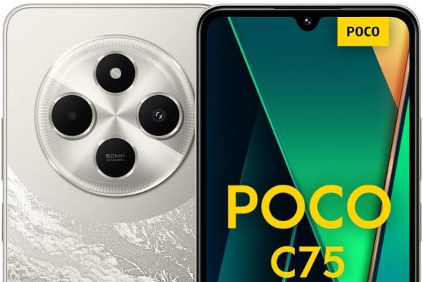 XIAOMI Poco C75 4G Smartphone Gold 6+128GB 2.0GHz Immersive Display 17.5 cm 5160mAh Solid Battery Dual AI Camera 50MP Powerful Octa-Core Processor