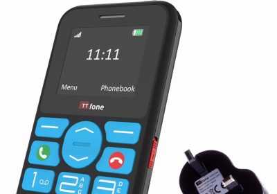 TTfone TT190 Big Button Basic Senior Unlocked Emergency Mobile Phone – Simple Cheaper Phone (with Mains Charger)