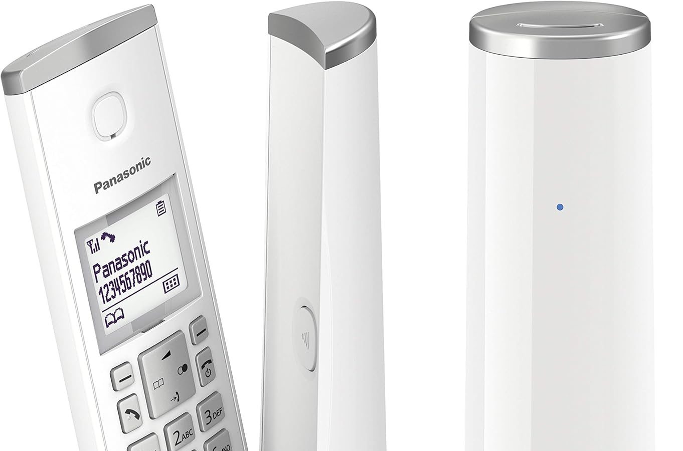 Panasonic KX-TGK212JTW Cordless DECT Telephone with 1.5″ LCD Backlight White Ringtones Unwanted Calls Eco Eco Plus White