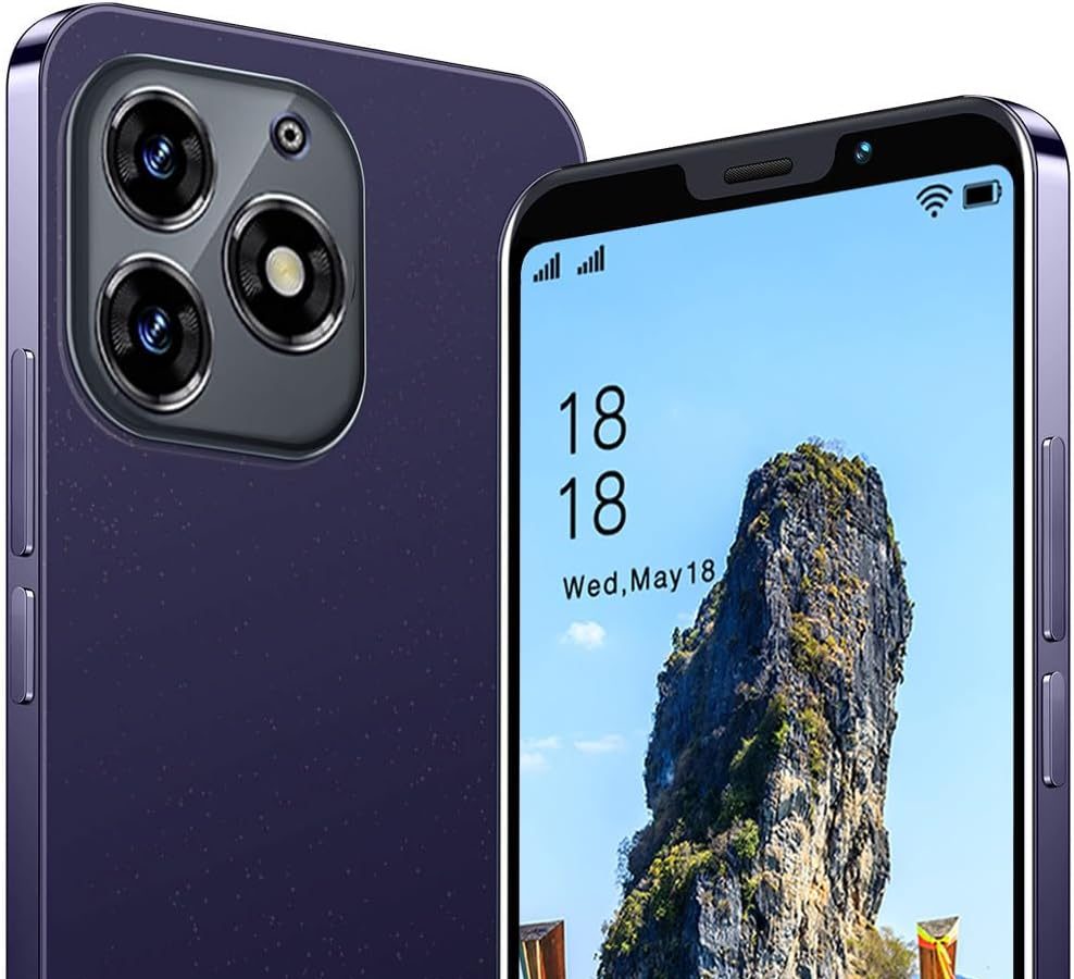 Cheap Mobile Phone, 5.0” Dual SIM Dual Camera, Android 9.0, 16GB ROM (Extension to 128GB), Support WIFI/Bluetooth/Mobile Phones Face ID (MT15P-Black)