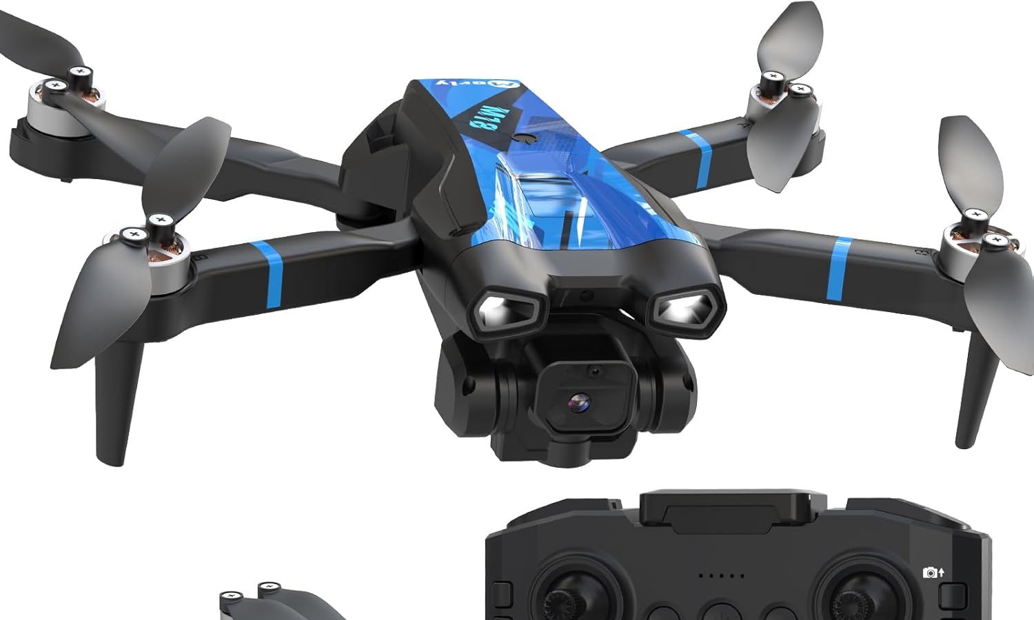 M18LCD Mini Drone with 4K Camera Drone with Remote Control LCD 3D Flip Design Foldable Remote Control Rechargeable 3 Speed RC Quadcopter for Beginners