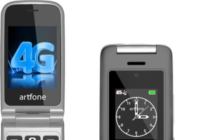 artfone G6 4G Flip Phone for Seniors, Unlocked with Dual Screen, Time Signal, Quick Select, Basic Mobile Phones with Big Buttons, SOS Button, USB-C and Charging Dock