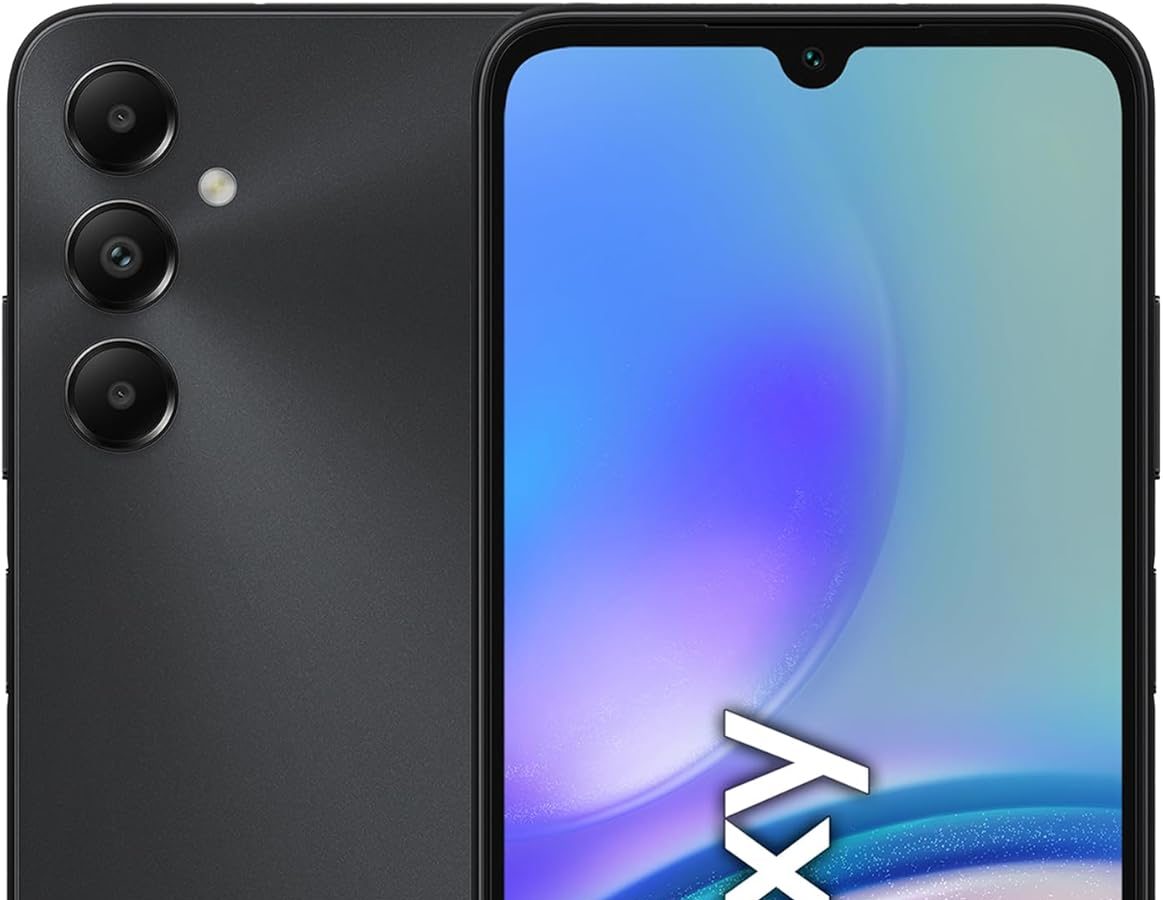 Samsung Galaxy A05s Android Smartphone, Infinity-U Display 6.7 inches, 4GB RAM, 128GB, Internal Memory Expandable up to 1 TB, 5000 mAh Battery, Black