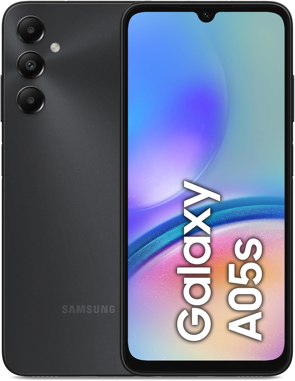 Samsung Galaxy A05s Android Smartphone, Infinity-U Display 6.7 inches, 4GB RAM, 128GB, Internal Memory Expandable up to 1 TB, 5000 mAh Battery, Black