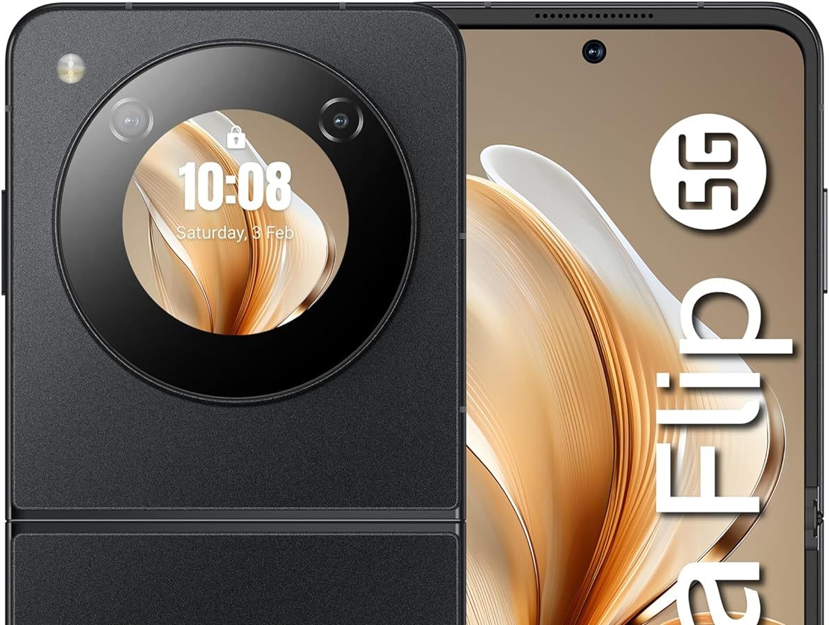 ZTE nubia Flip 5G Black – Android 13 Smartphone with 6.9″ AMOLED FHD+ Display, 8GB RAM 256GB ROM, 50MP Camera, Snapdragon 7 Gen 1, 4310mAh Battery, 33W Fast Charge, Foldable Display