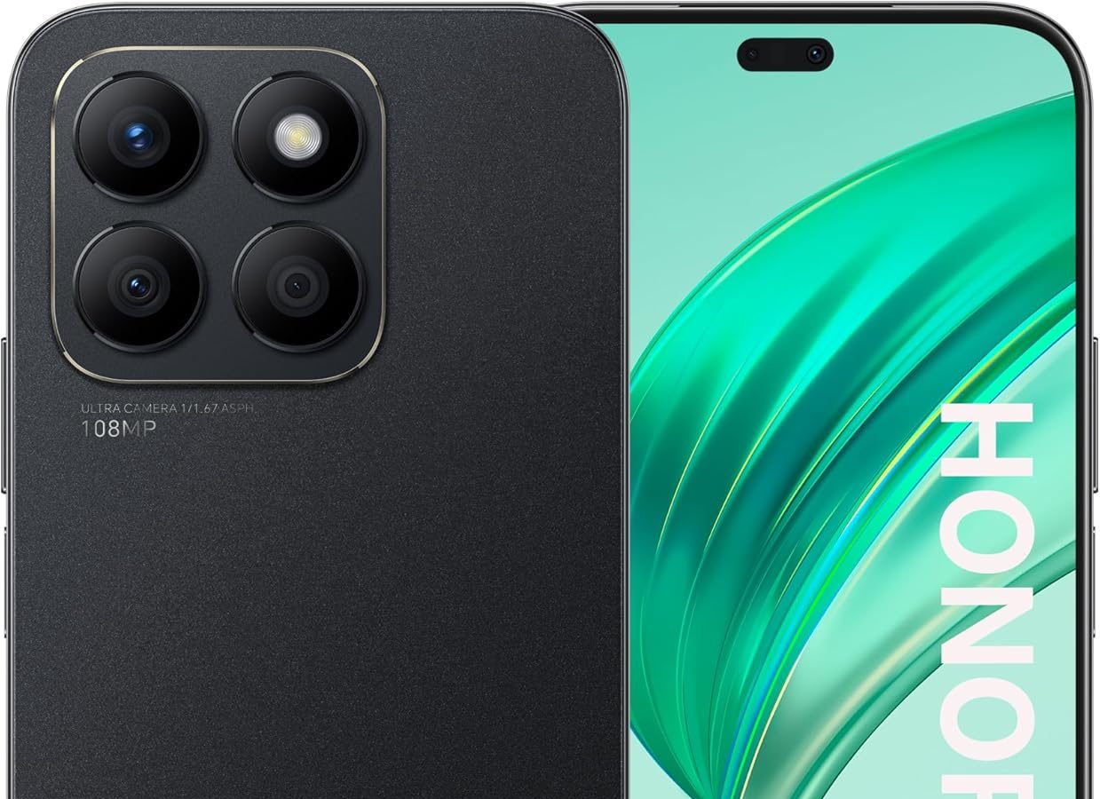 HONOR X8b Android 13 Dual SIM 4G NFC Smartphone 8GB RAM 256GB AMOLED FHD+ 6.7 Inch Display Phone with Qualcomm Snapdragon 680 108+50MP 4500mAh Midnight Black