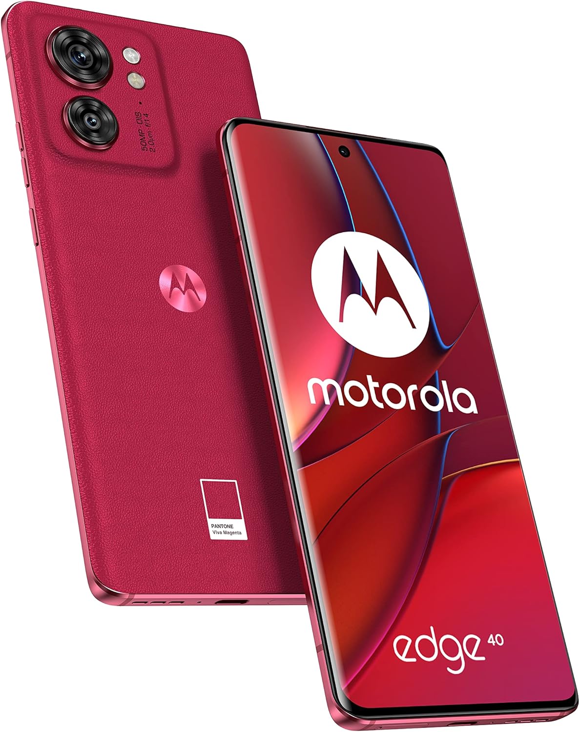 Motorola Edge 40 Display 6.55″ IP68, 8/256GB, 5G, Dual SIM, Android 13, Case Included) Viva Magenta