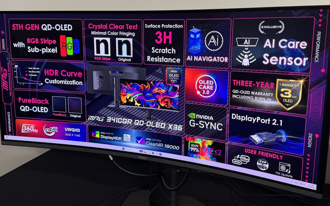 I nuovi schermi QD-OLED di quinta generazione di MSI, per i gamers