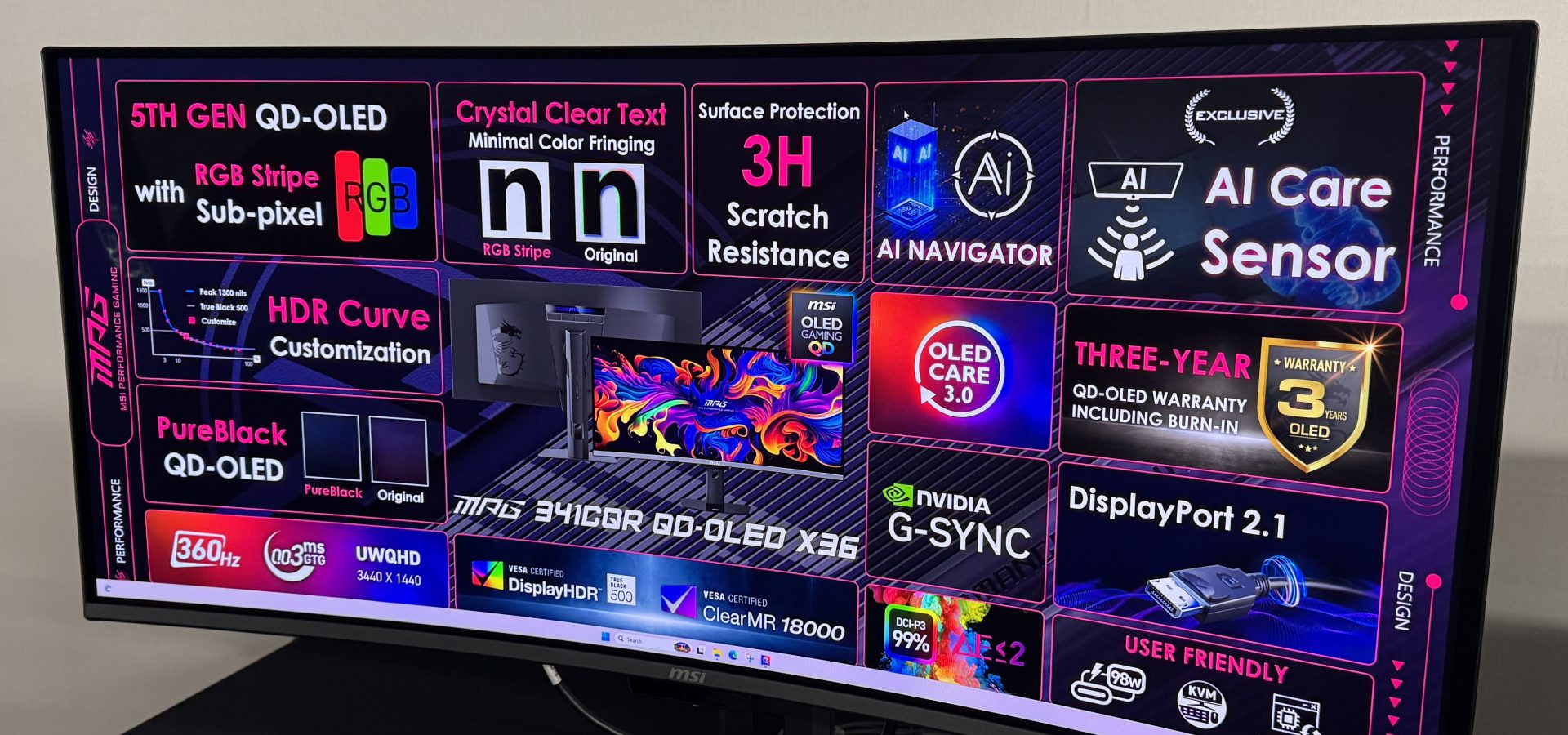 I nuovi schermi QD-OLED di quinta generazione di MSI, per i gamers