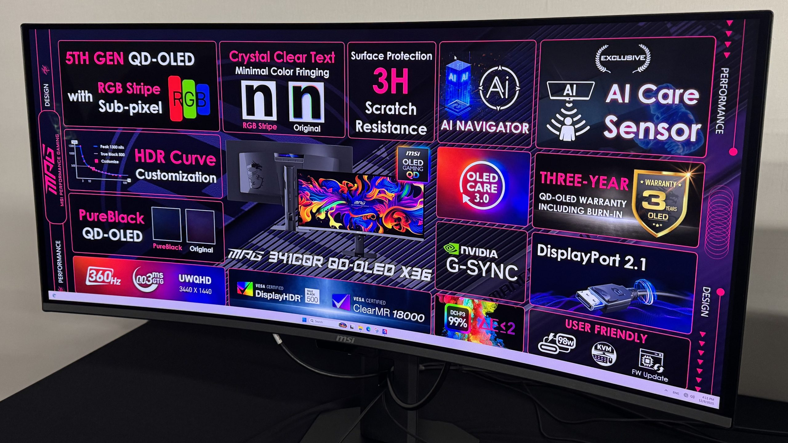 I nuovi schermi QD-OLED di quinta generazione di MSI, per i gamers