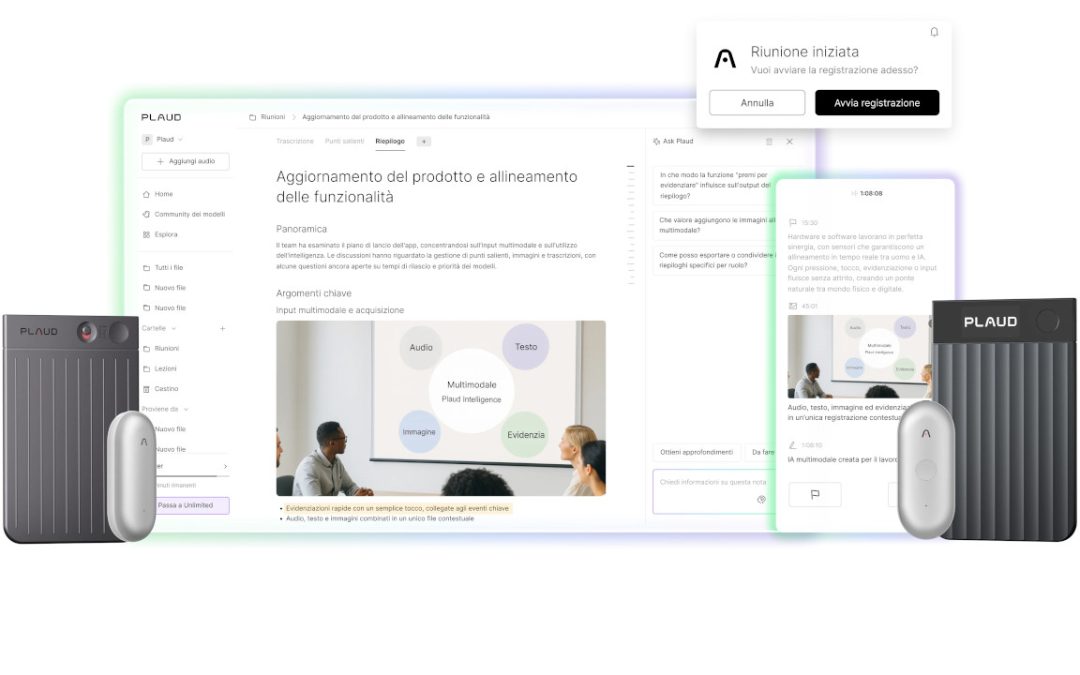 Plaud riscrive il modo di prendere appunti: arrivano il dispositivo Plaud NotePin S e l'app Plaude Desktop