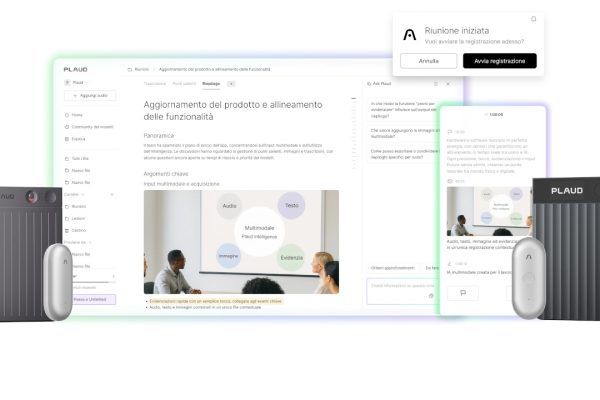 Plaud riscrive il modo di prendere appunti: arrivano il dispositivo Plaud NotePin S e l'app Plaude Desktop