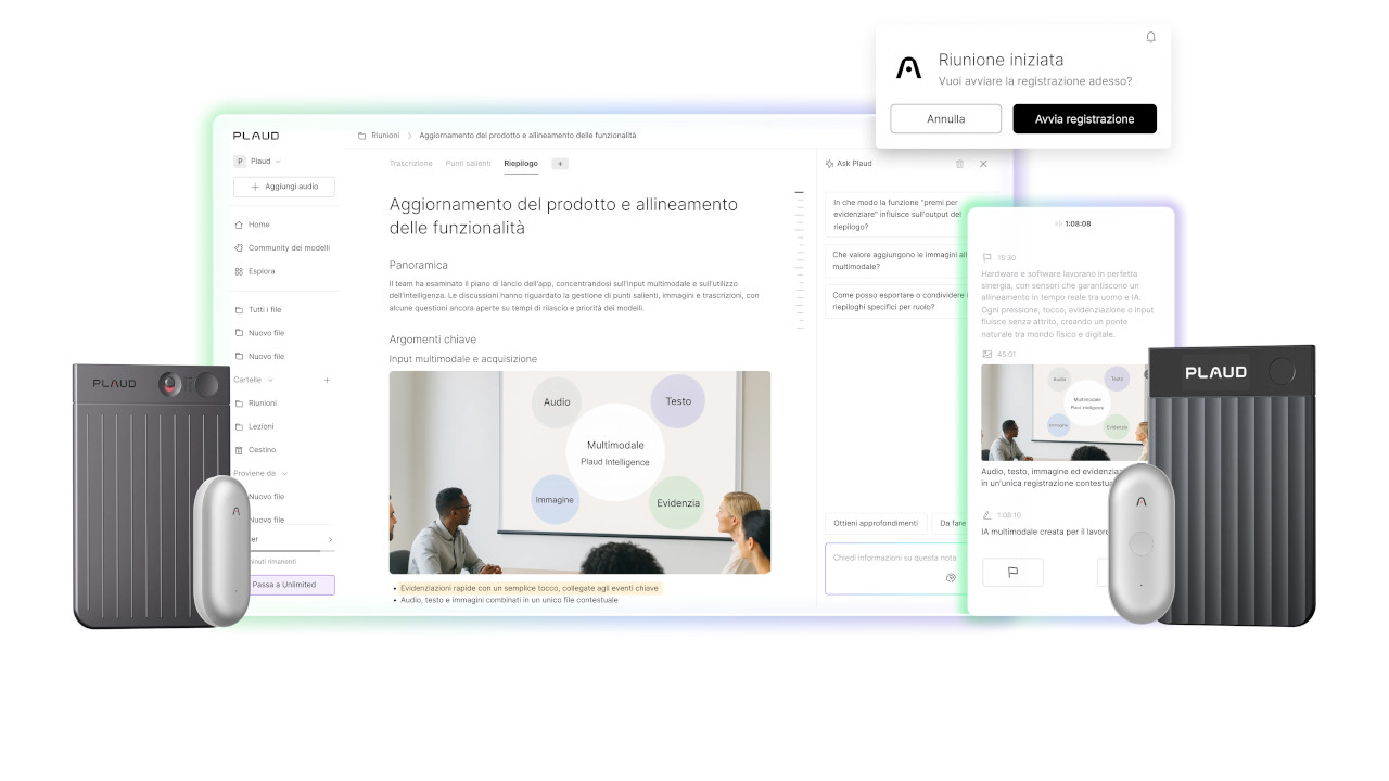 Plaud riscrive il modo di prendere appunti: arrivano il dispositivo Plaud NotePin S e l'app Plaude Desktop