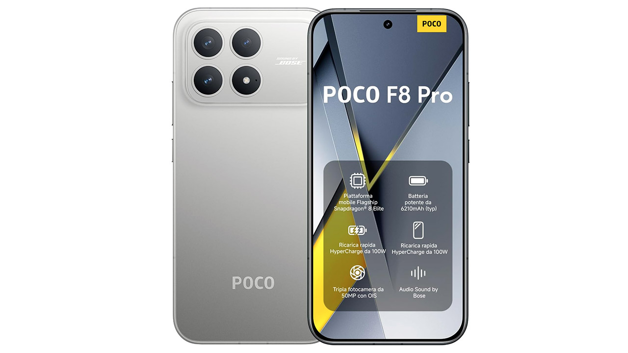 Xiaomi POCO F8 Pro, un top di gamma a 549€: Snapdragon 8, 12GB/512GB, teleobiettivo, audio Bose e super batteria