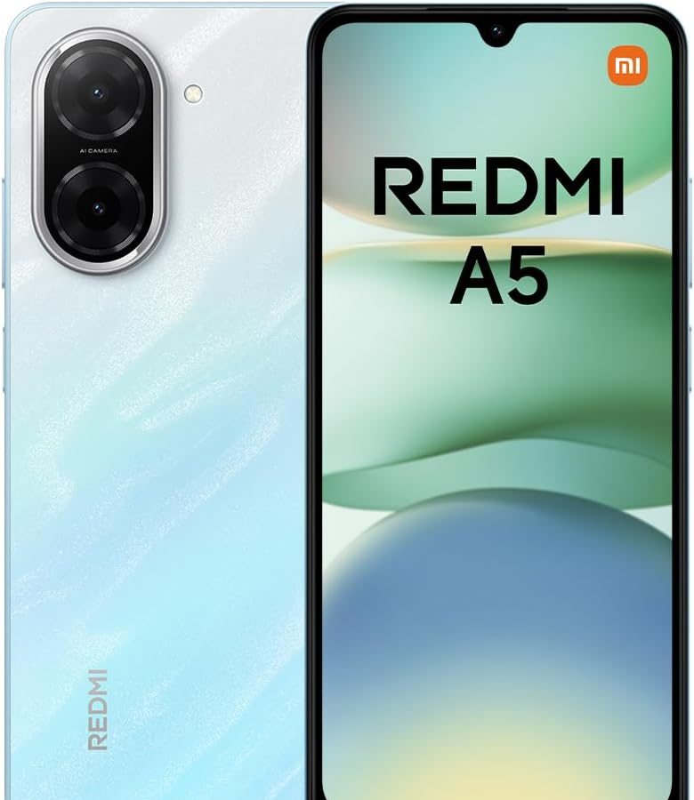 Xiaomi Redmi A5-4GB+128GB Smartphone, 6.5 inch HD+ Display, 5000mAh Battery, Android 13 Go Edition, Dual SIM – Blue