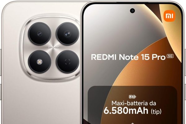 XIAOMI Redmi Note 15 Pro 5G, Smartphone 8+256GB, Solid Battery 6580mAh, IP66/IP68, New 200MP Camera, 6.83″ AMOLED Display, Titanium, 2 Year Warranty, Charger Not Included