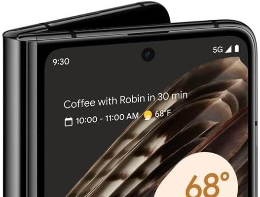 Google Pixel Fold 5G 256GB + 12GB Factory Unlocked RAM, Dual SIM (Nano-SIM + eSIM), Foldable Android Smartphone Display (Obsidian) (Refurbished)