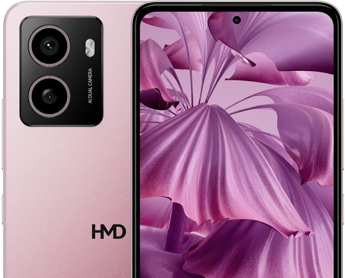 HMD Pulse 4G 6.56″ HD+, Android 14, Dual 13MP Camera, 4GB/64GB almacenamiento, hasta 59 horas de batería, OZO Audio, fácil de reparar, Dual SIM – Tundra Rose