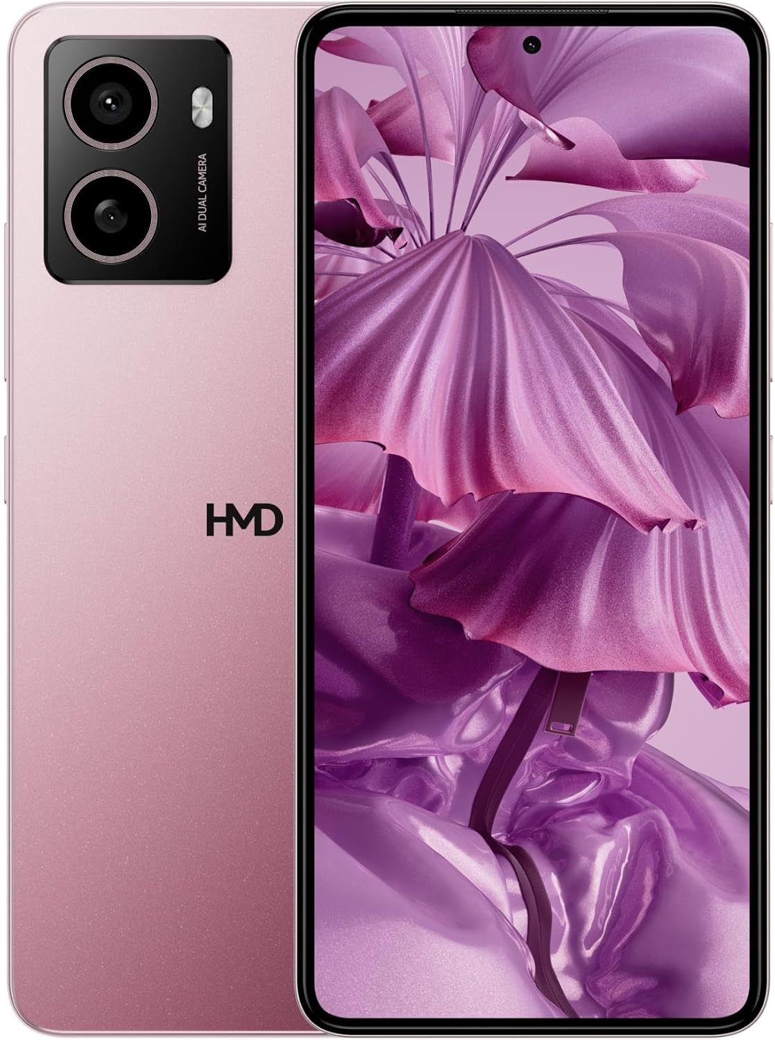 HMD Pulse 4G 6.56″ HD+, Android 14, Dual 13MP Camera, 4GB/64GB almacenamiento, hasta 59 horas de batería, OZO Audio, fácil de reparar, Dual SIM – Tundra Rose