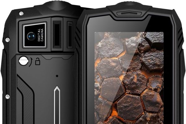 Hammer H Rock LTE Rugged Phone without Contract, 3000mAh, 64 GB, 2.4 Inch IPS Display, Large Keys, SOS Button, Flashlight, FM Radio, Bluetooth, USB-C, Dual SIM, IP68/MIL-STD-810H, Black