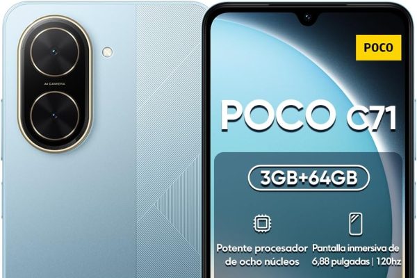 Xiaomi POCO C71 3+64GB/4+128GB Mobile Phone Unlocked Screen HD+ 6.88″ Dual Camera 32MP+8MP Black/Blue/Gold (Blue, 3+64GB)