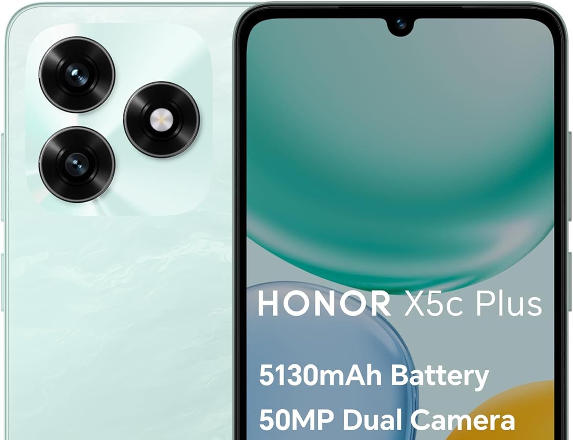 Honor X3C Plus Unlocked Phones 90Hz 64GB Battery 5260mAh Dual Ultra Clear MP Camera Black Color