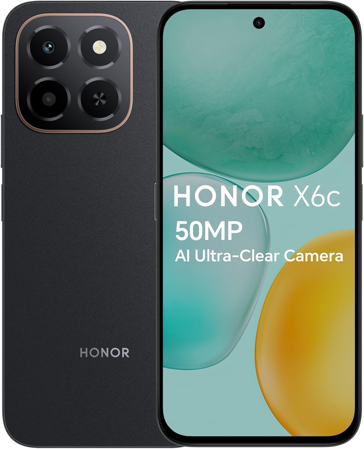 HONOR X6c Unlocked Mobile Phones – 6.61″ Comfort Eyepiece Screen 120Hz 6+128GB 5300mAh Long Battery Life 50MP AI Camera Drop Resistance