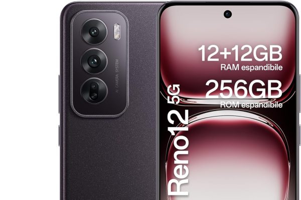 OPPO Reno12 5G AI Smartphone, Triple Camera 50+8+2MP, Selfie 32MP, Display 6.7″ 120HZ AMOLED FHD+, 5000mAh, RAM 24GB (12+12) +ROM 256GB, Car Support [Italian Version], Black Brown