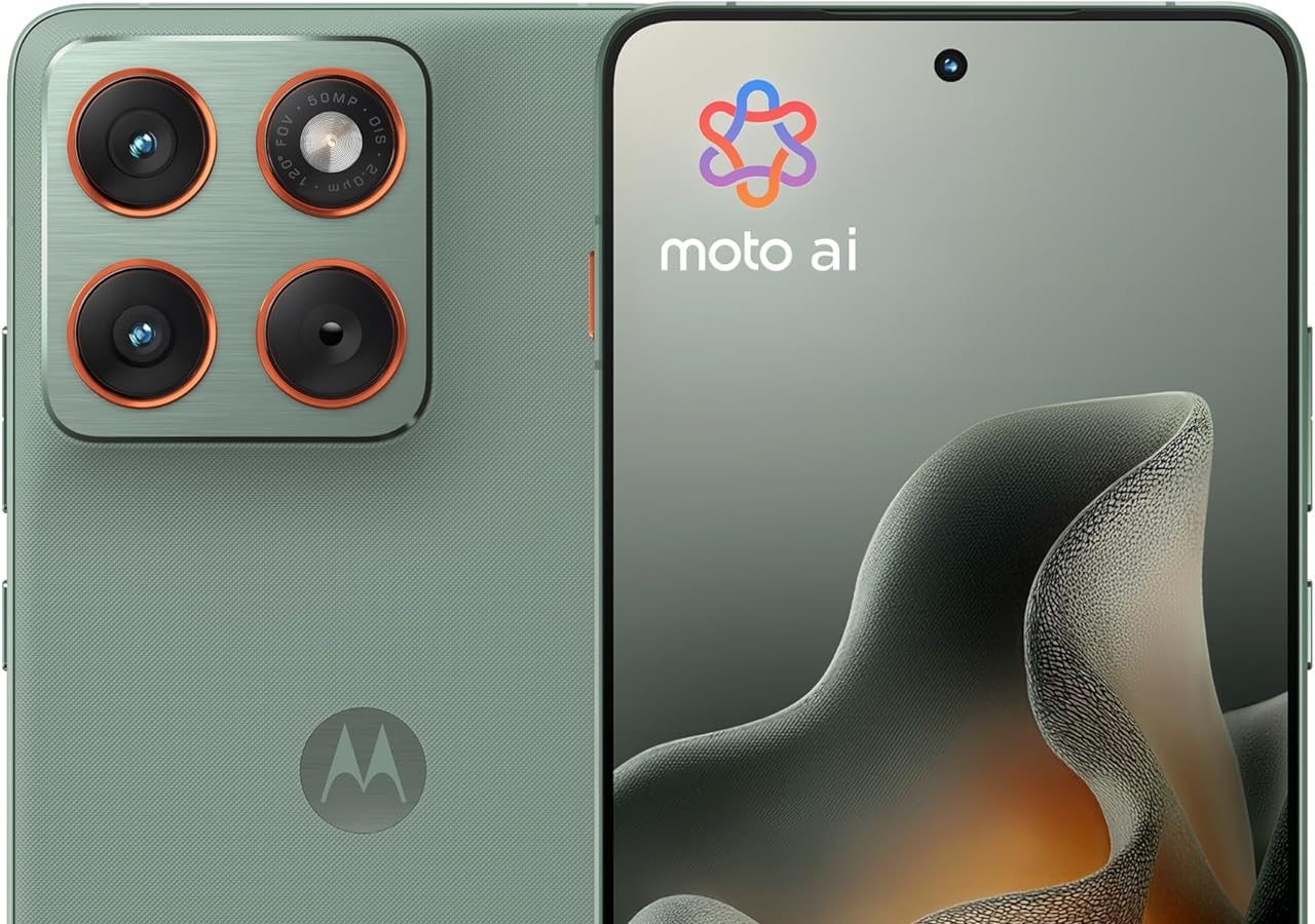 Motorola Edge 70 with Moto AI (12/512GB, Triple Camera 50MP + Flicker Sensor, Selfie 50MP, Ultra Slim 6mm, 4800mAh Silicon-Carbon, Display 6.67″ Super HD 120Hz, Pantone Lily Pad