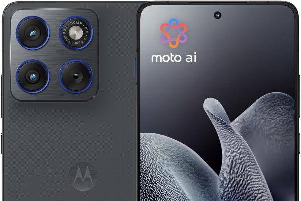 Motorola Edge 70 with Moto AI (12/512GB, Triple Camera 50MP + Flicker Sensor, Selfie 50MP, Ultra Slim 6 mm, 4800 mAh Silicon-Carbon, Display 6.67 Inches Super HD 120Hz, Pantone Gadget Grey