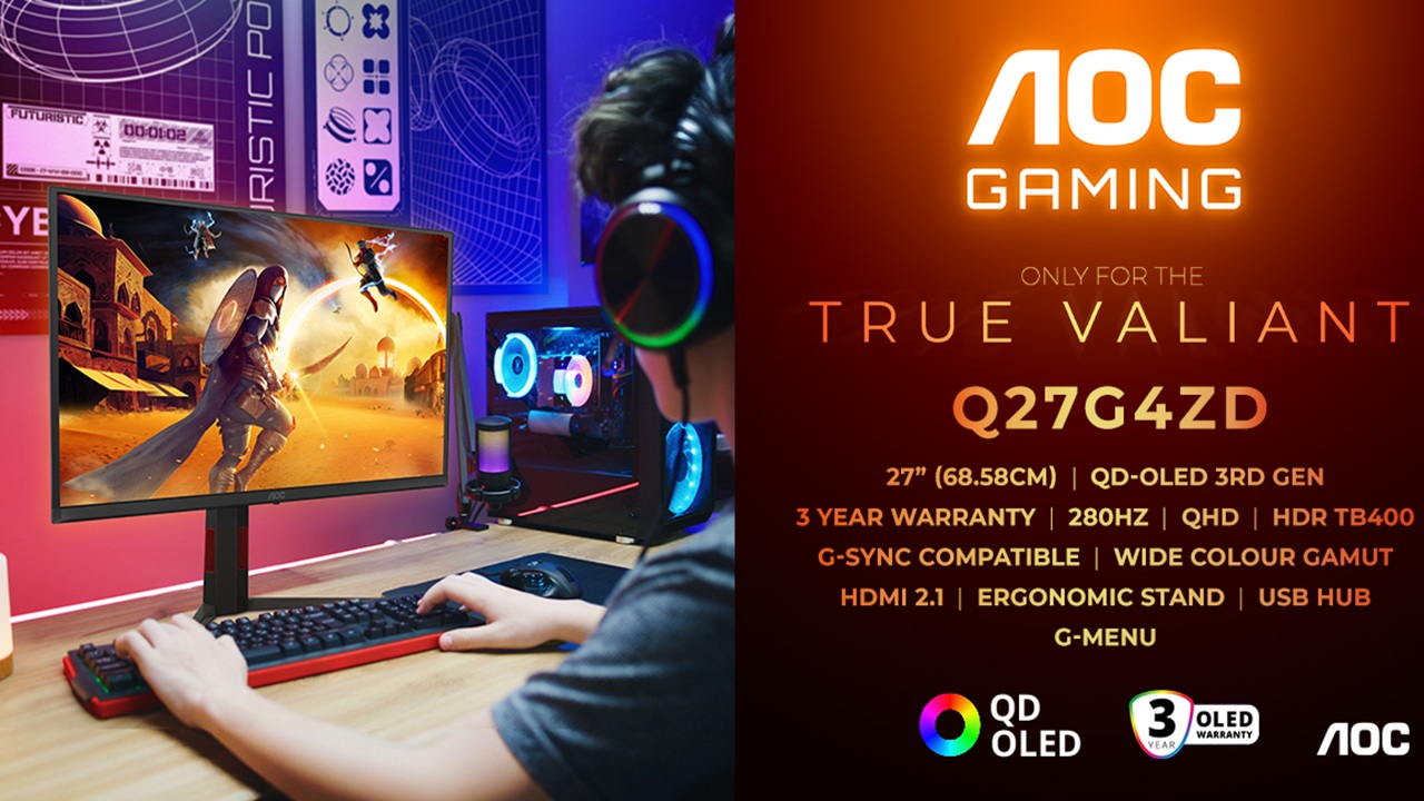 AOC propone un QD-OLED al prezzo di un IPS con il nuovo monitor AGON Q27G4ZD