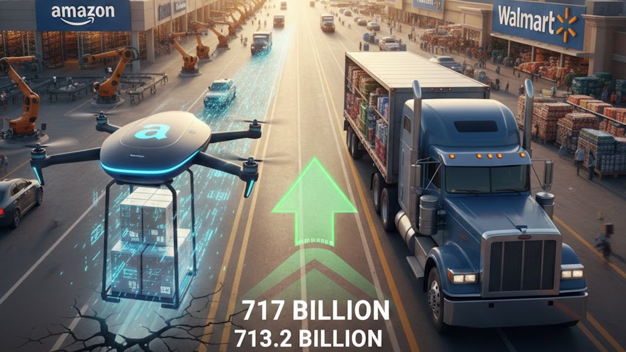 Amazon batte Walmart dopo 30 anni: il sorpasso da 717 miliardi che cambia tutto il retail mondiale