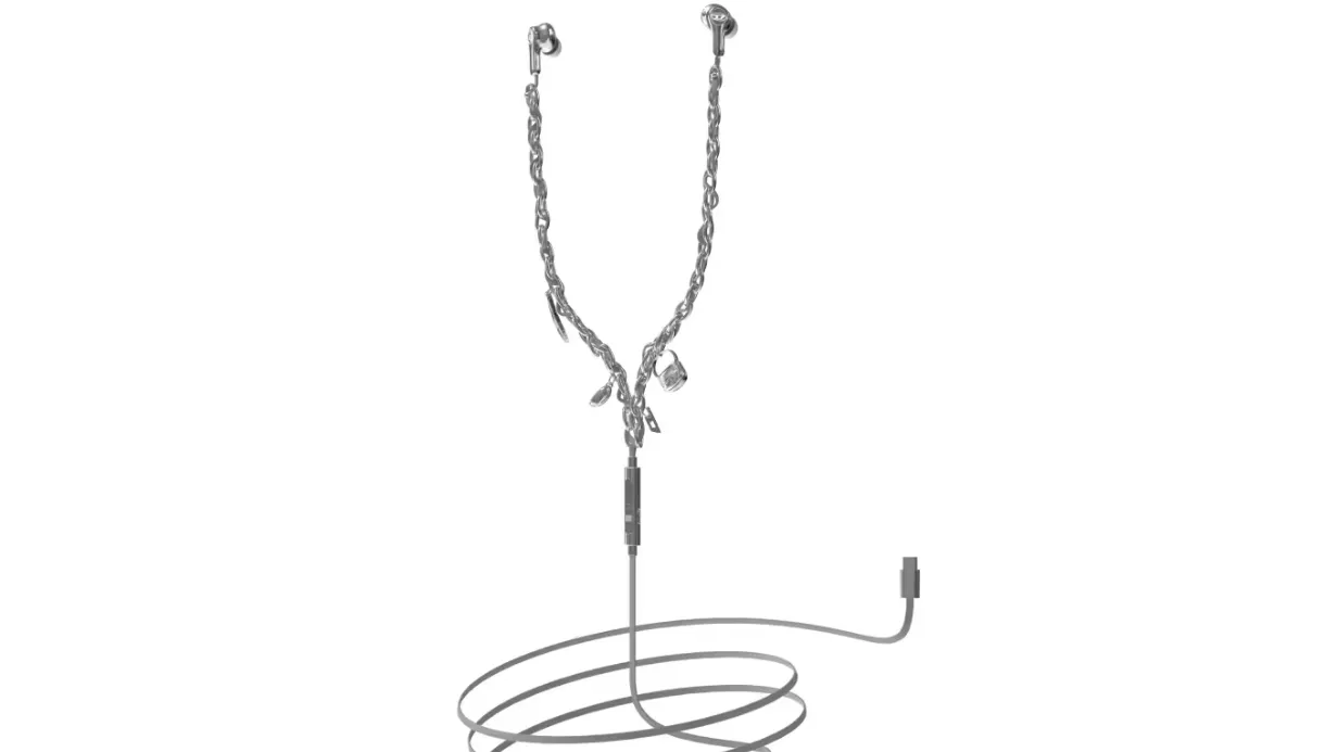 Gli auricolari Diesel metallici con stile industriale e ciondoli