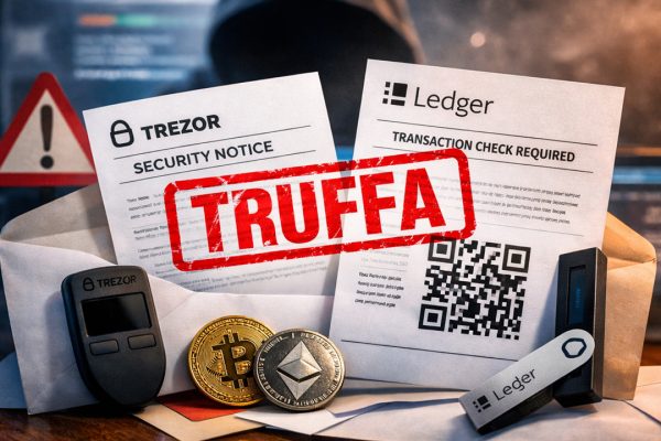 Truffa per utenti Trezor e Ledger: lettere postali per rubare le criptovalute