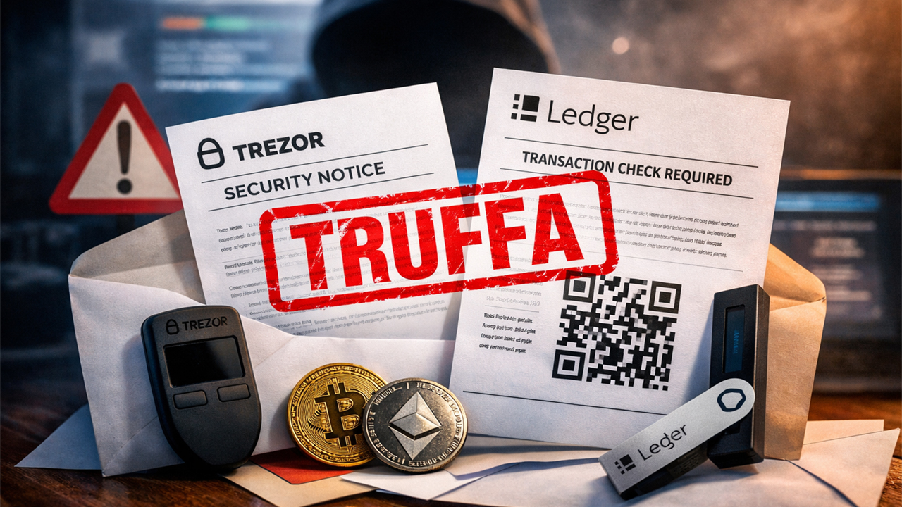 Truffa per utenti Trezor e Ledger: lettere postali per rubare le criptovalute