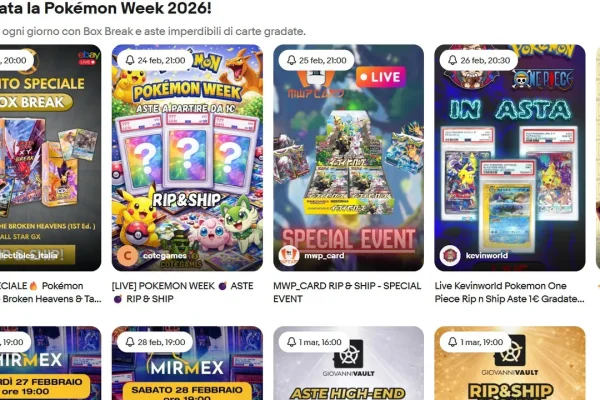 Pokémon Day 2026: tutti gli appuntamenti della settimana su eBay Live