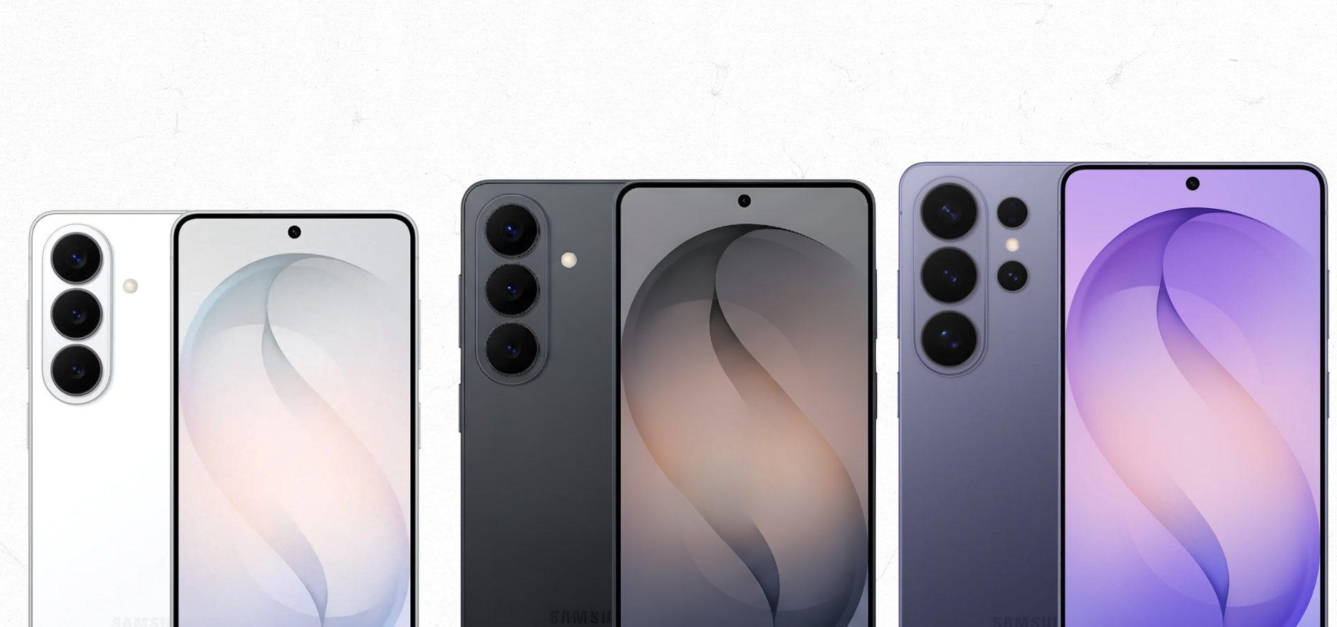 Render ufficiali dei Samsung Galaxy S26 trapelati online