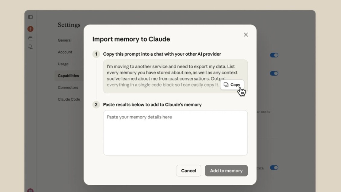 L’IA di Anthropic ora può importare la memoria anche dal rivale ChatGpt – Software e App