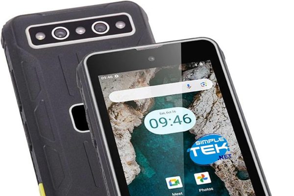 SIMPLETEK – Mini Smartphone Rugged Grey 4″, 4G LTE – Android 14, 4GB RAM / 64GB ROM, NFC, Dual SIM, For Basic and Durable Use