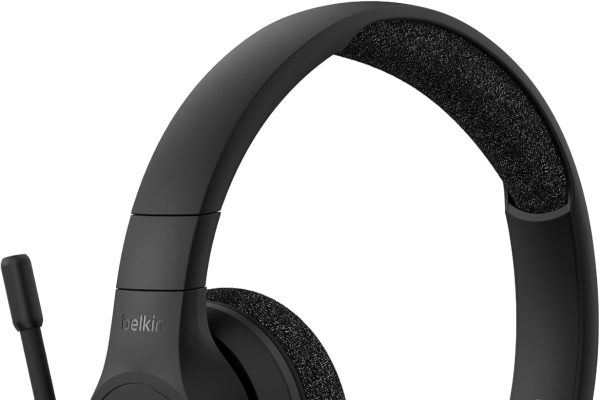 Belkin SoundForm Adapt Headphones with Microphone, Multipoint Technology, ENC, Bluetooth, Wired, ENC, 65 Hours Playtime, Wireless Headphones for Work, Office, PC, Computer, Laptop, Tablet, Mobile Phone