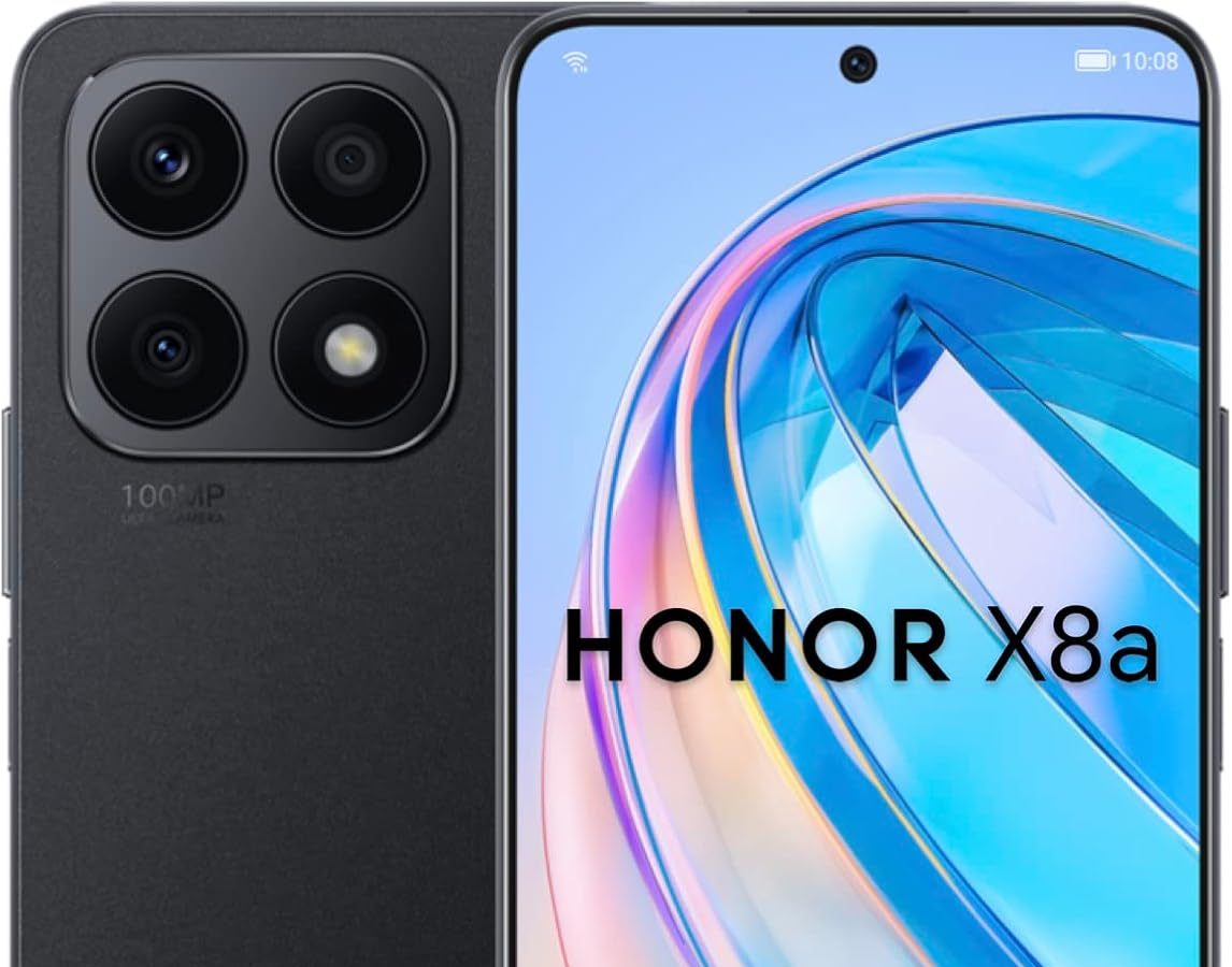 HONOR X8a Smartphone, Triple Camera 100MP, FullView Display 6.7 Inch at 90Hz, 6GB + 128GB, Android 12, Dual SIM, Midnight Black